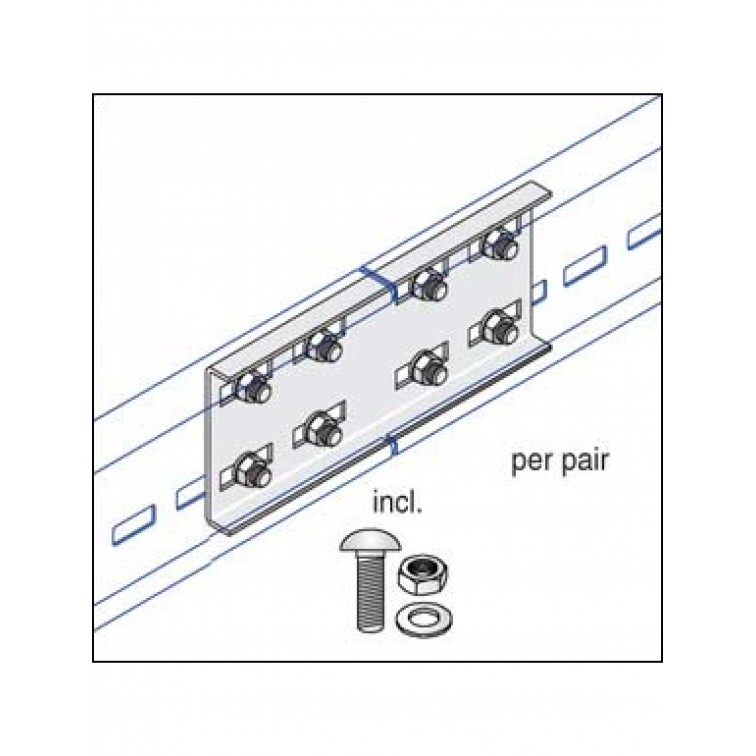 Unistrut U15 Cable Ladder. 150mm Straight Couplers Hot Dipped Galvanised (U15/SP/H)